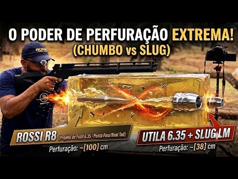 O CHUMBO PERFUROU 100CM E O SLUG SÓ 38CM? VEJA O TESTE DE PERFURAÇÃO EXTREMA!