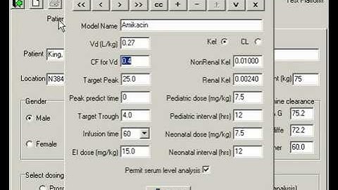 Antibiotic Kinetics drug model editor