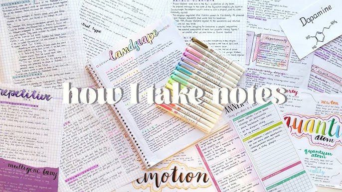 How I take notes - Tips for neat and efficient note taking