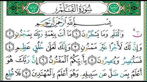سورة القلم 🌸للشيخ أيمن رشدي سويد🌼🍃