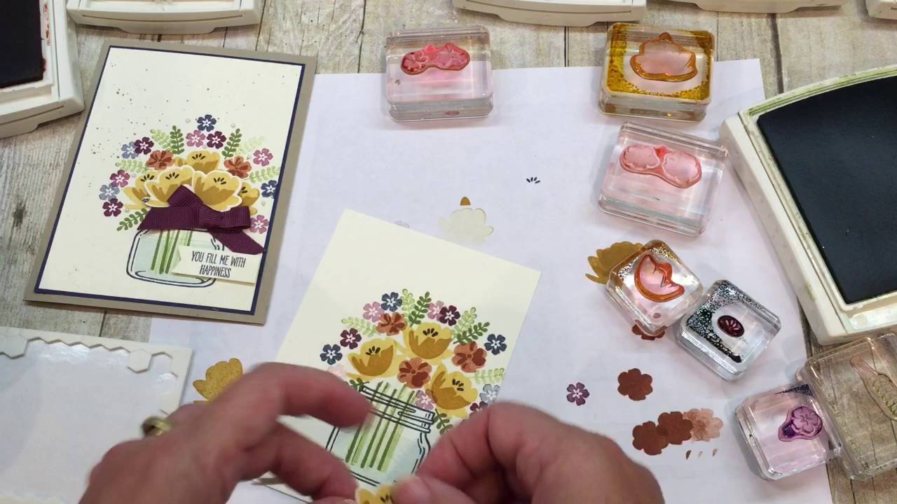 How to make a beautiful Jar of Love card with a Fall Flair