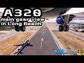 [4K] Long Beach cross wind landing A320 in main gear view | Microsoft Flight Simulator
