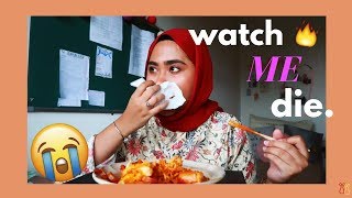 How I Enjoy 2x Spicy Ramen Noodles (Recipe) + NO WATER MUKBANG