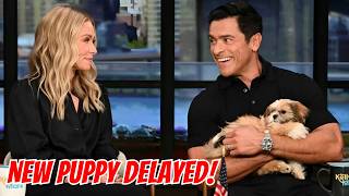 Kelly Ripa & Mark Consuelos' New Rescue Puppy Javi Delayed From Coming Home!