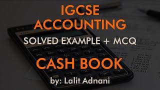 accounting for igcse example 5 cash book
