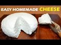 How to make cheese at home  2 ingredient easy cheese recipe