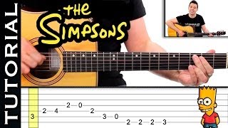 como tocar LOS SIMPSONS en guitarra FACIL Principiantes y novatos acústica o criolla