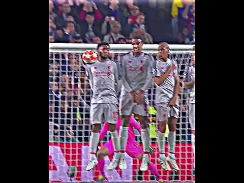 هدف ميسي العالمي على ليفربول ضربة حرة