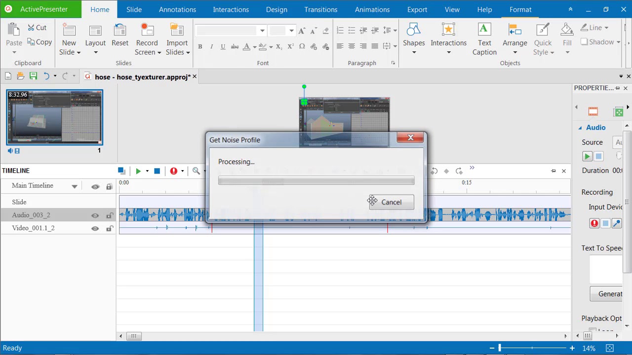 Remove Noise from Audio using Active presenter II How to remove noise ...