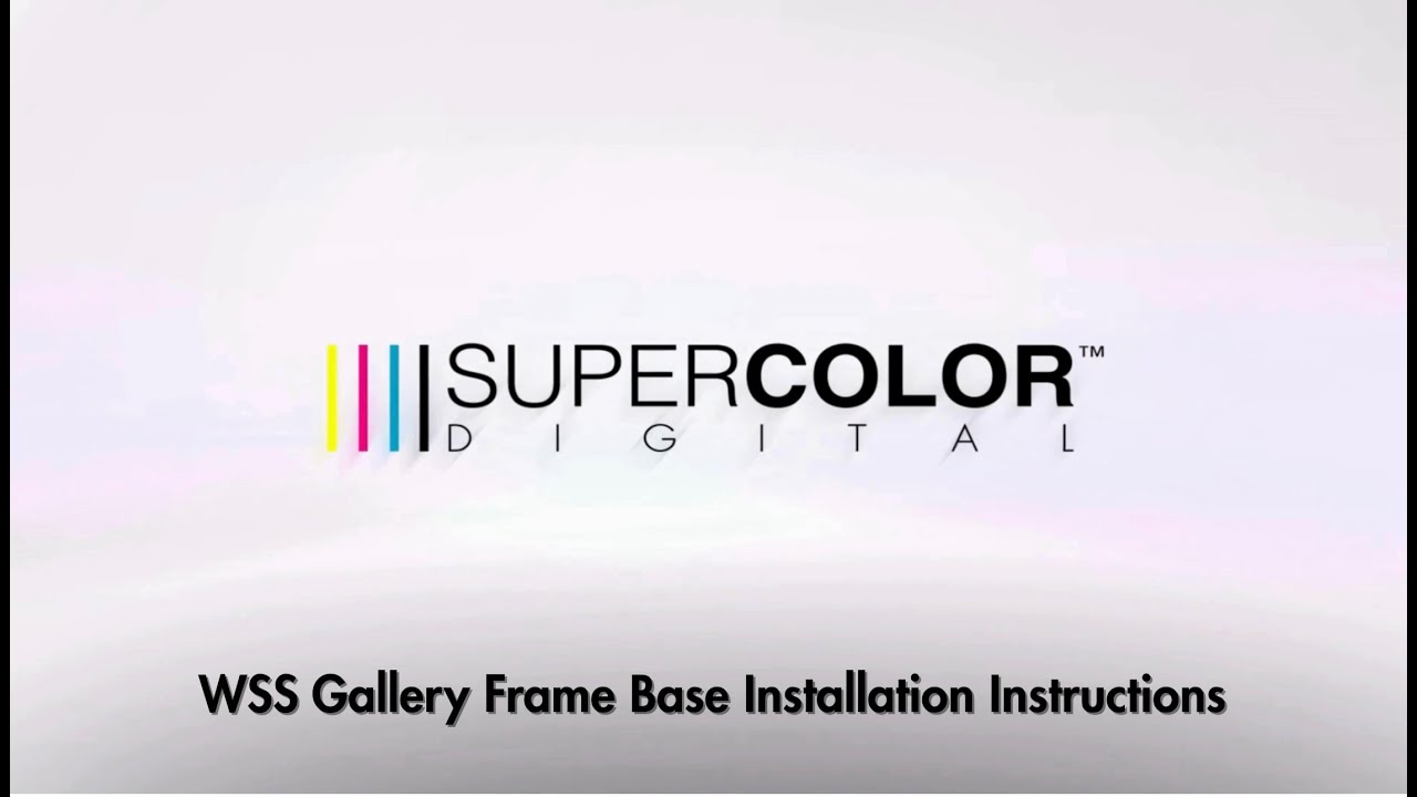 WSS Gallery Frame Base Installation Instructions - YouTube