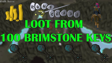 Loot from 100 Brimstone Keys (OSRS)