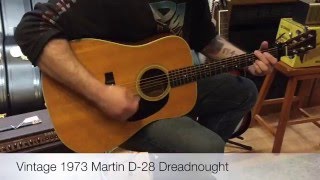 Vintage 1973 Martin D-28 Dreadnought Acoustic Guitar