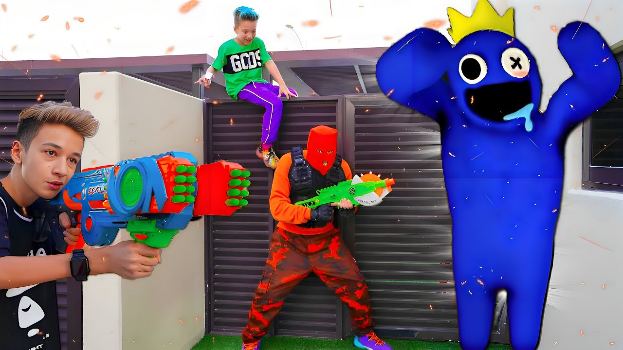 ПРОБРАЛИСЬ В ДОМ РАДУЖНЫХ ДРУЗЕЙ c NERF 24 ЧАСА Rainbow Friends