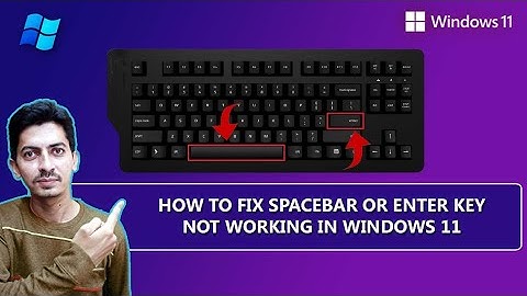 How to Fix Spacebar or Enter Key is Not Working Issues in Windows 11/10