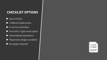 Checkbox List With Bullet Points   | Motion Graphic Template