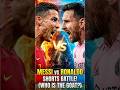 Messi or Ronaldo? WHO is the FOOTBALL GOAT?! 🤯🐐⚽