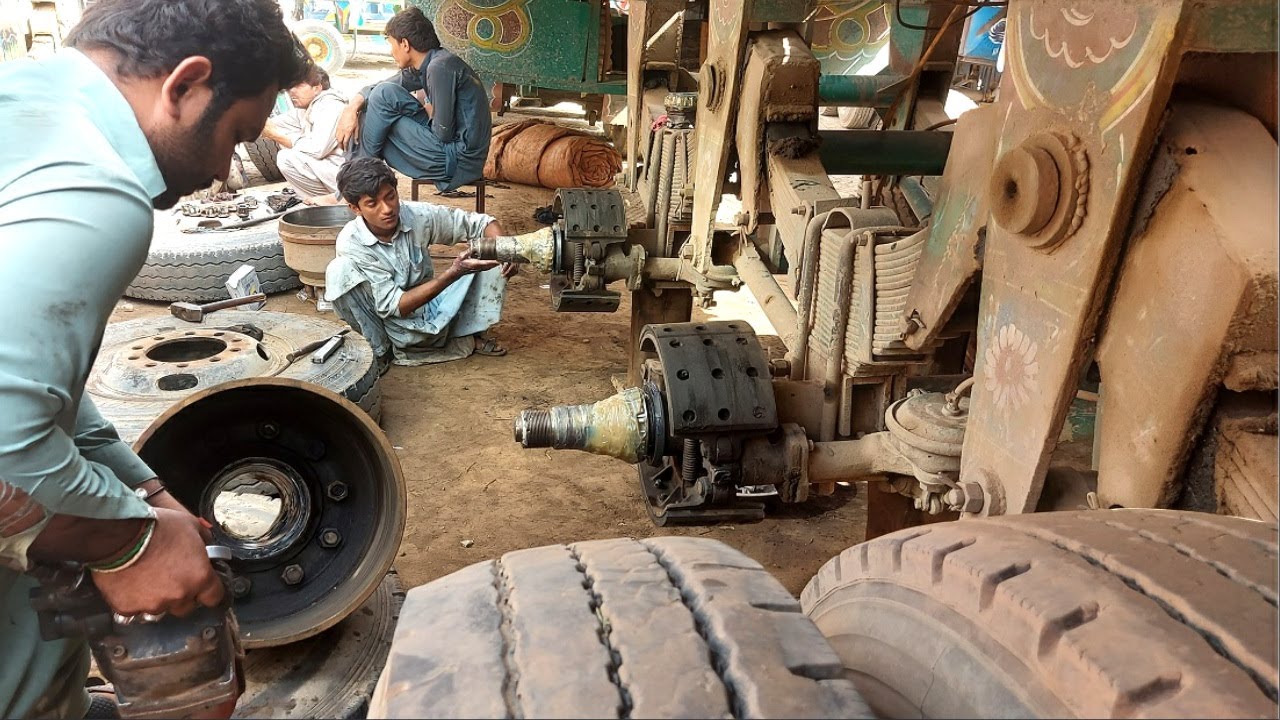 Heavy Duty Truck Trailer Wheel Bearing Replacement and Adjustment YouTube