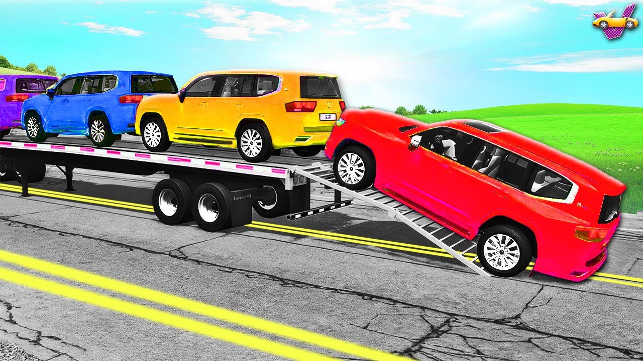 LITTLE Truck vs GIANT Speed Bumps | Funny Big Bounces | BeamNG Ep.9 🧨