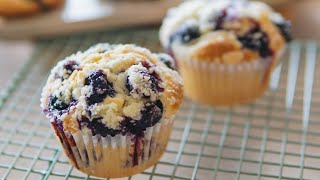 Blueberry Muffin | 藍莓鬆餅零失手外酥內軟簡易食譜新手烘焙| easy recipe