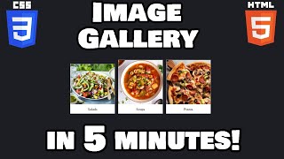 How to create a CSS image gallery in 5 minutes!