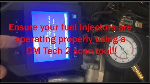 Cadillac XLR GM Tech 2 Fuel Injector Balance Test