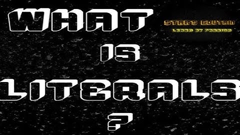 What is Literals?||how to code||Programming concept...