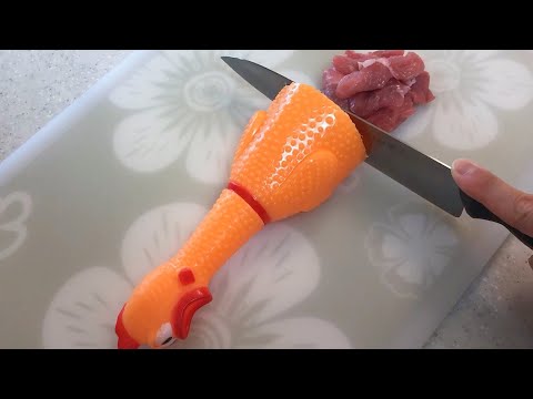 Rubber Chicken Stop Motion Cooking. Stew