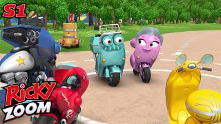 Ricky Zoom | Scootio Changes Lanes COMPILATION | Cartoon for Kids