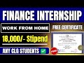 Finance internship | Work from Home | Any college students Can enroll
