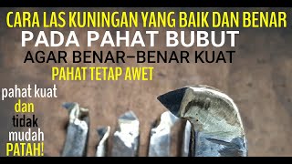 Cara las kuningan pada pahat bubut