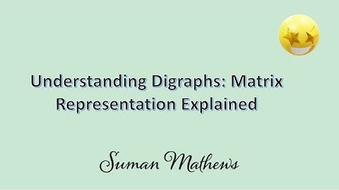 Understanding Digraphs:Incidence Matrix Representation Explained