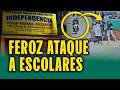 Menores salían del colegio y sujeto en moto los balea ocho veces: Cámaras captaron el ataque