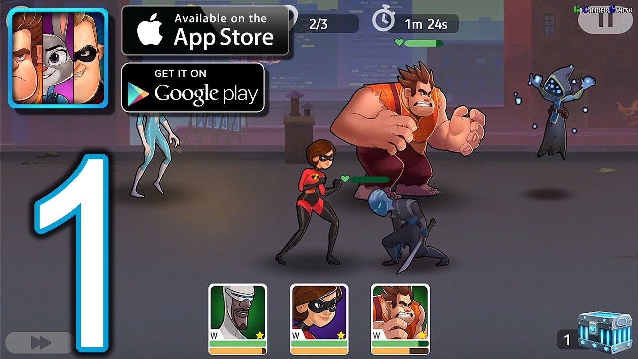 Disney Heroes: Battle Mode Android iOS Walkthrough - Gameplay Part 1 - CH1: Sunrise Line
