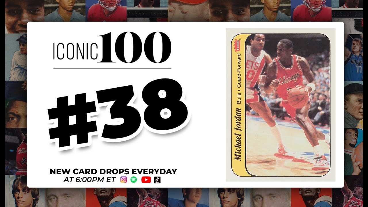 Iconic 100 Countdown | #38 - 1986 Fleer Sticker Michael Jordan - YouTube