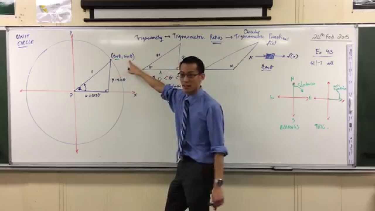 ⁣Redefining the Trig Functions on the Unit Circle (1 of 2: The Basic Concept)