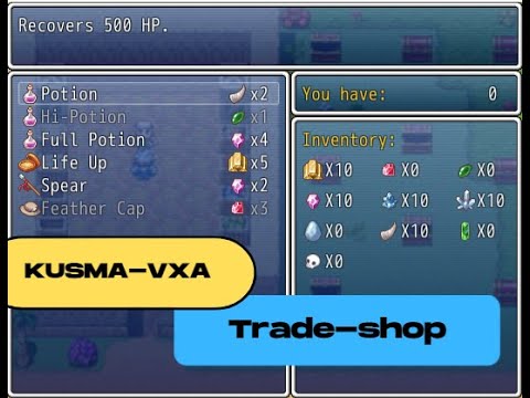 RPG Maker VX Ace - Script Trade Shop - Loja de troca - YouTube