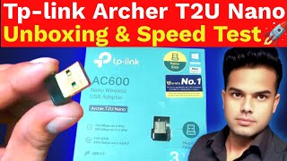 "TP-Link Archer T2U Nano Wi-Fi Adapter Unboxing  & Speed Test 🚀🔥Super Fast wifi adaptor  @kohli_1397