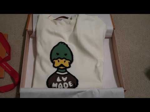Louis Vuitton Intasia Jacquard Duck Short Sleeve Crew Neck T-shirt For Men  Women
