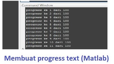 Adding Progress Text in MATLAB
