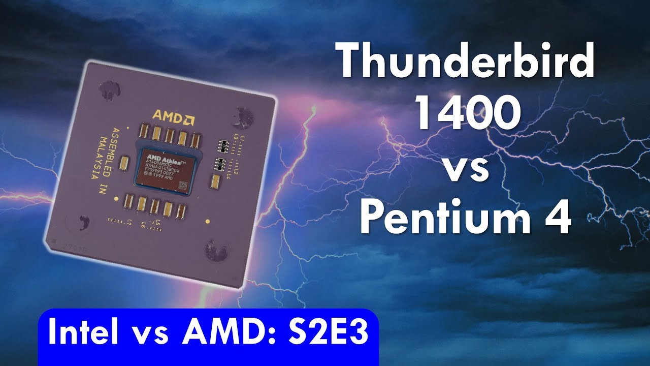 Intel vs AMD S2E3 Athlon Thunderbird 1400 vs Pentium 4 - YouTube