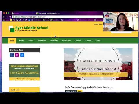 Eyer Middle School Pod 6 parent video for finding pod website