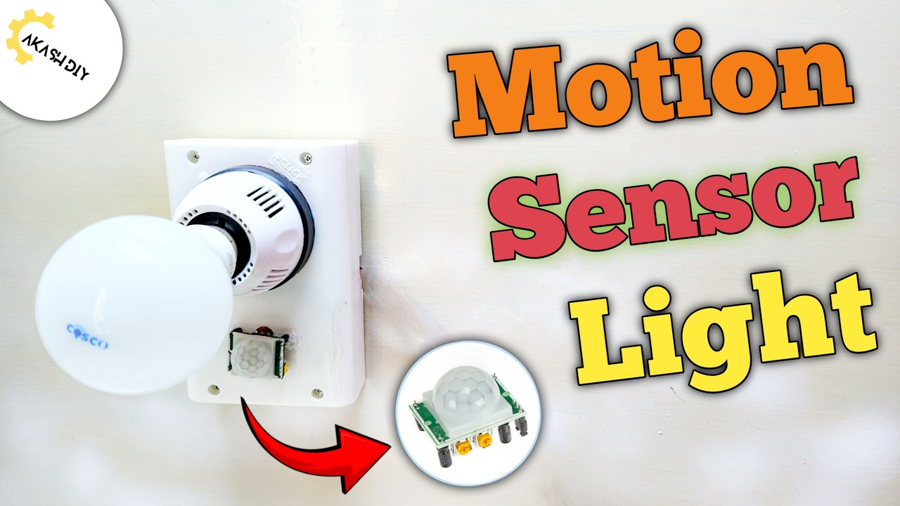 How to Make Motion Detection Light | Motion sensor light bulb - YouTube