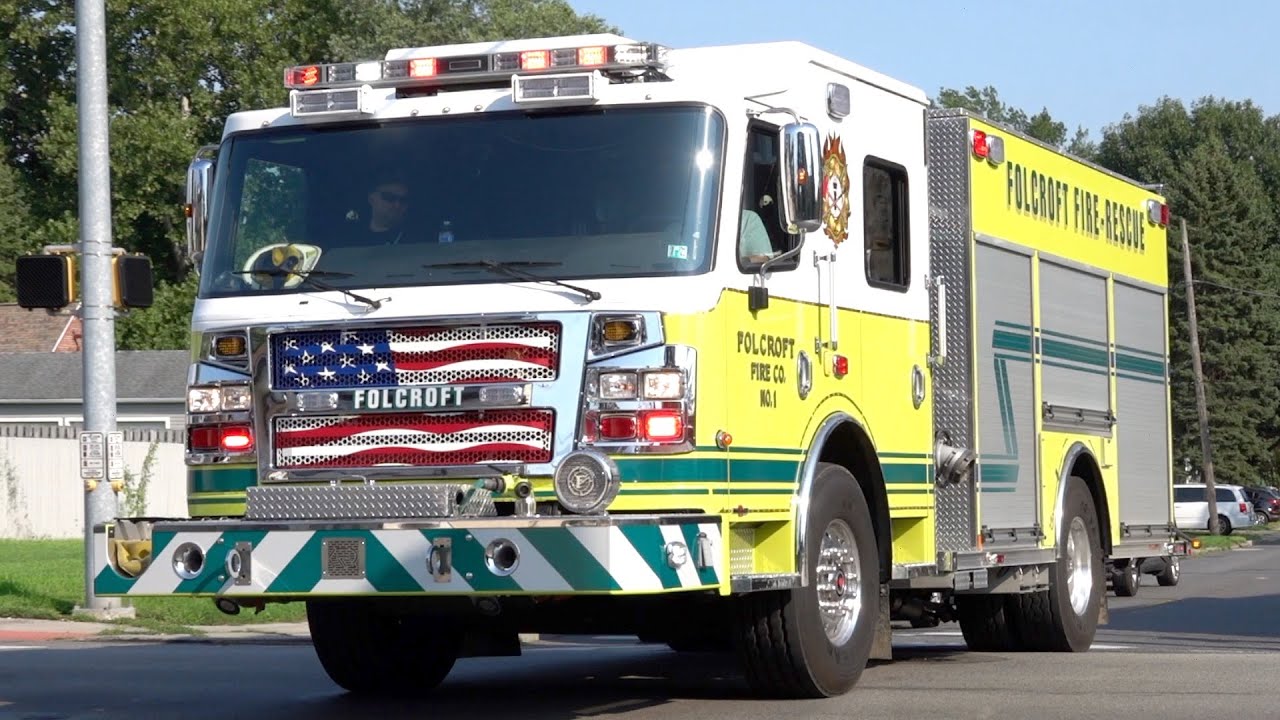 Folcroft Fire Company Squad 1 Responding YouTube