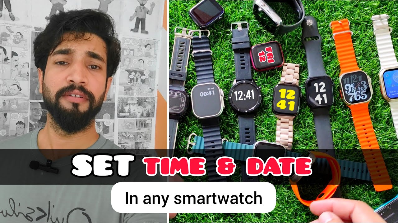 How To Fix Time In Smartwatch Smartwatch Time And Date Setting YouTube