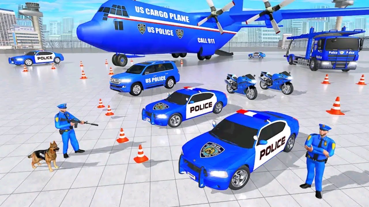 US Police Vehicles Cargo | Cargo Truck limousine Transport Part-3 Android Gameplay