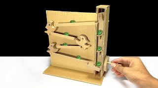 How to make Marble Fish Run Machine from cardboard | เกมลำเลียงลูกแก้ว