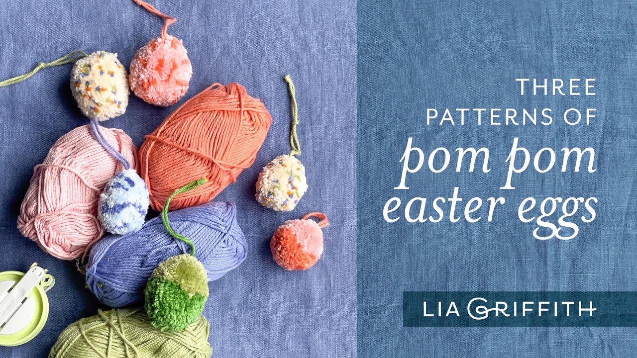 How to Make Pom Pom Yarn Easter Eggs - Angie Holden The Country Chic Cottage