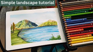 Watercolor Pencil Landscape Tutorial