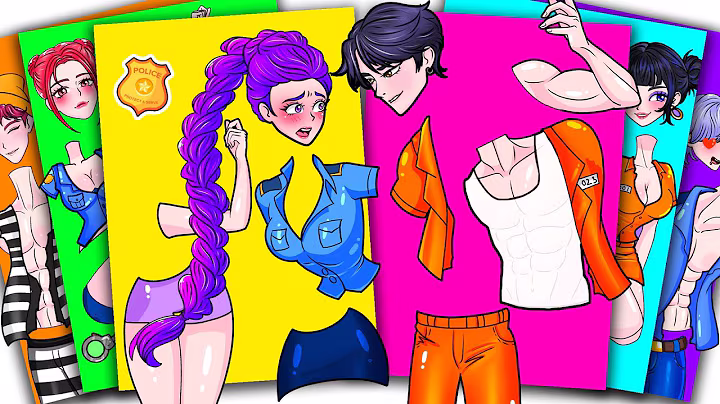 Police HUNTRIX RUMI Fall In Love SAJA JINU | KPOP DEMON HUNTER |  Sticker Book DIY