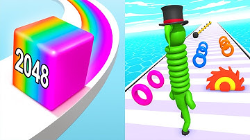 Jelly Run 2048 VS Long Neck Run - All Levels Gameplay Android,ios (Part 5)